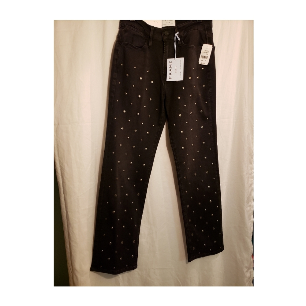 Black studded Frame jeans - Picture 1 of 6